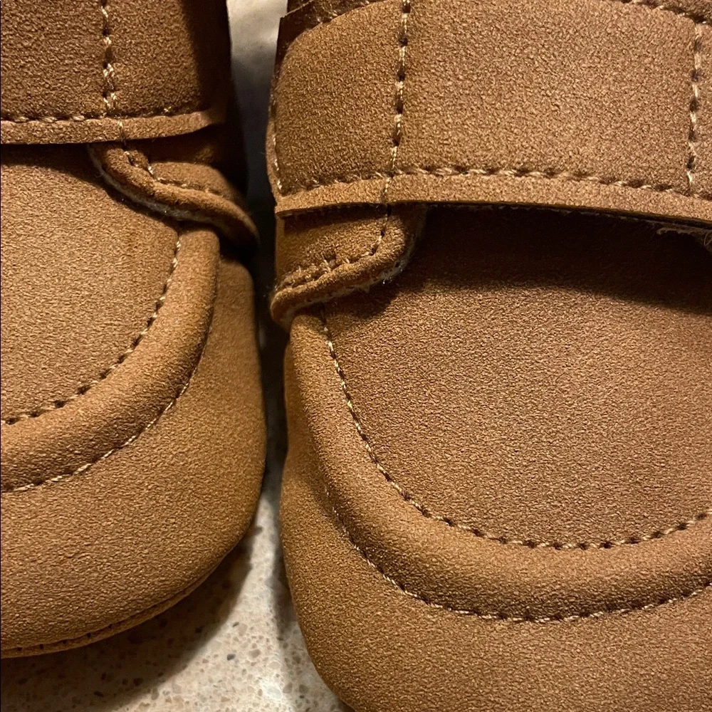 Carter's Child of Mine Gray and Tan Baby Shoes